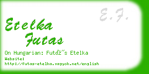 etelka futas business card